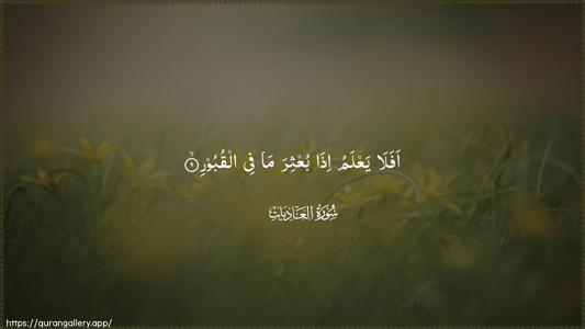 Al-Aadiyaat Ayah 9 - Arabic (Wide) wallpaper
