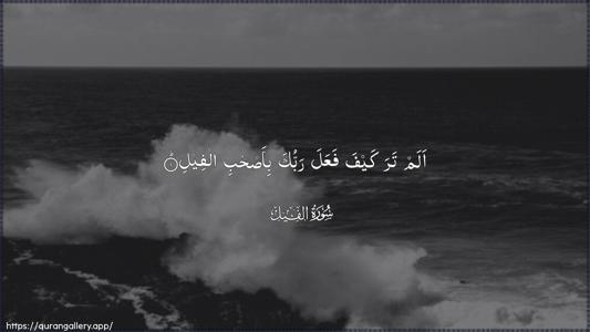Al-Fil Ayah 1 - Arabic (Wide) wallpaper
