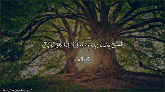 An-Nasr Ayah 3 - Arabic (Wide) wallpaper
