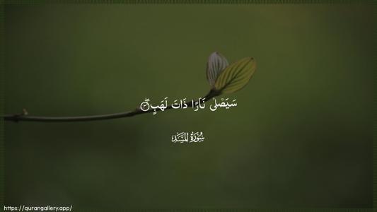 Al-Masad Ayah 3 - Arabic (Wide) wallpaper