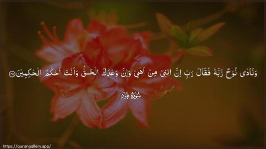 Hud Ayah 45 - Arabic (Wide) wallpaper