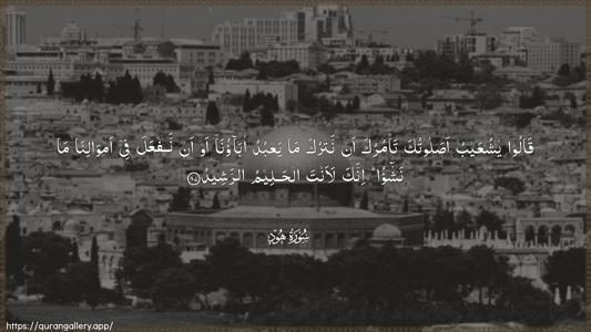 Hud Ayah 87 - Arabic (Wide) wallpaper