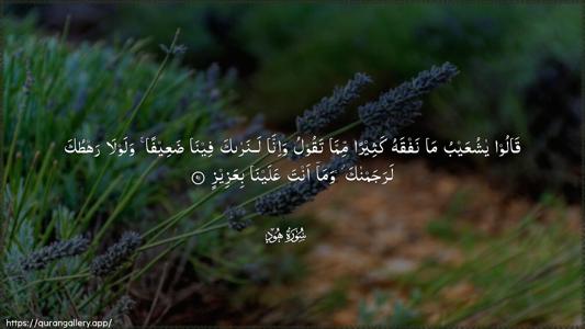 Hud Ayah 91 - Arabic (Wide) wallpaper