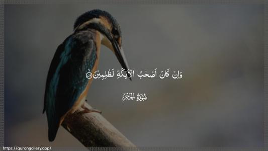 Al-Hijr Ayah 78 - Arabic (Wide) wallpaper