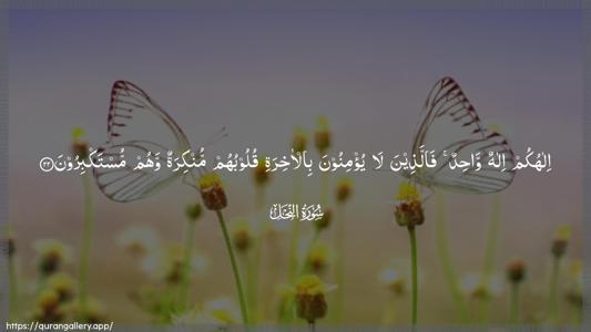 An-Nahl Ayah 22 - Arabic (Wide) wallpaper