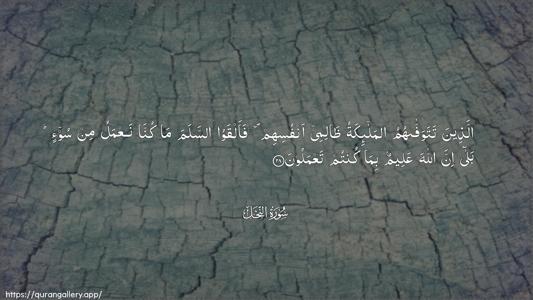 An-Nahl Ayah 28 - Arabic (Wide) wallpaper