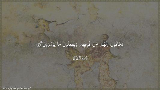 An-Nahl Ayah 50 - Arabic (Wide) wallpaper