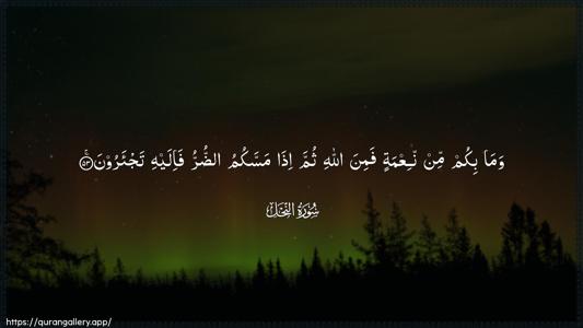 An-Nahl Ayah 53 - Arabic (Wide) wallpaper
