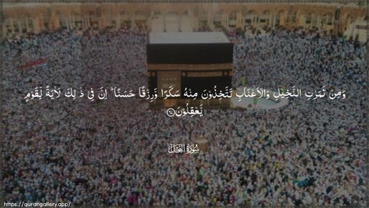 An-Nahl Ayah 67 - Arabic (Wide) wallpaper
