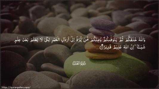 An-Nahl Ayah 70 - Arabic (Wide) wallpaper