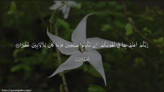 Al-Israa Ayah 25 - Arabic (Wide) wallpaper