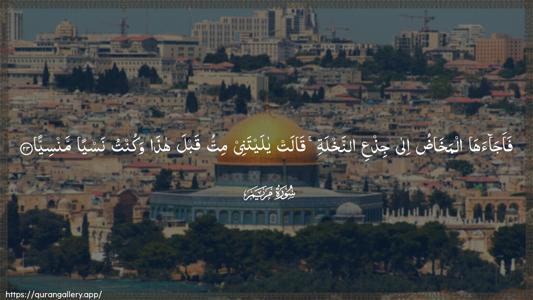 Maryam Ayah 23 - Arabic (Wide) wallpaper