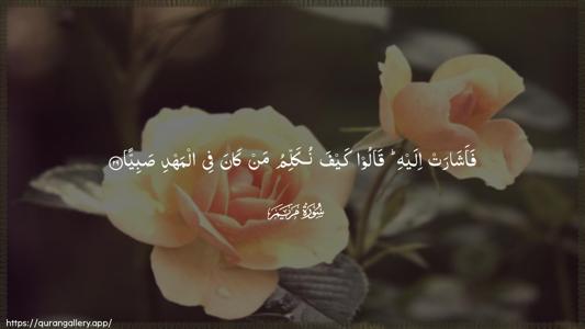 Maryam Ayah 29 - Arabic (Wide) wallpaper