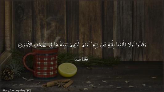 Taa-Haa Ayah 133 - Arabic (Wide) wallpaper
