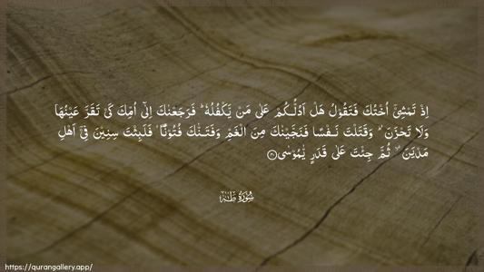 Taa-Haa Ayah 40 - Arabic (Wide) wallpaper