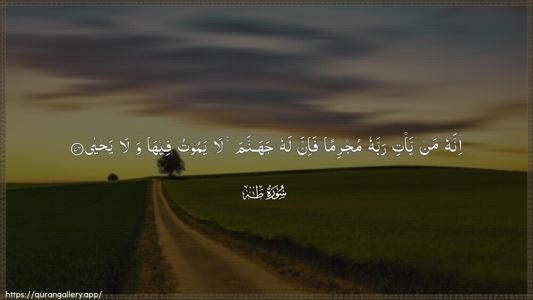 Taa-Haa Ayah 74 - Arabic (Wide) wallpaper