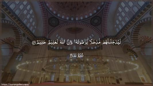 Al-Hajj Ayah 59 - Arabic (Wide) wallpaper