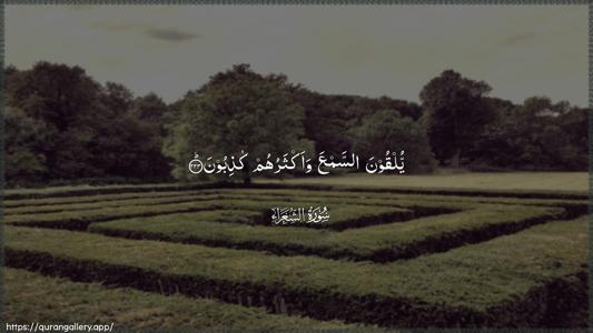 Ash-Shu"araa Ayah 223 - Arabic (Wide) wallpaper
