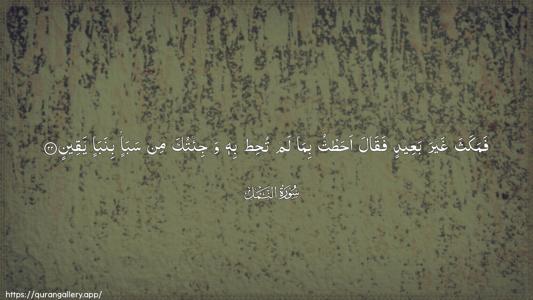 An-Naml Ayah 22 - Arabic (Wide) wallpaper