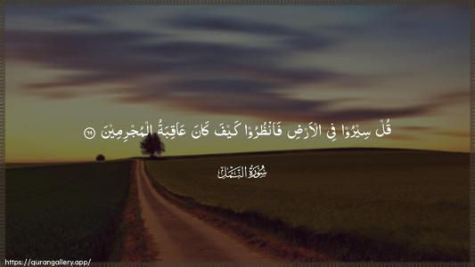 An-Naml Ayah 69 - Arabic (Wide) wallpaper