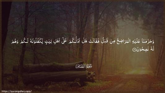 Al-Qasas Ayah 12 - Arabic (Wide) wallpaper