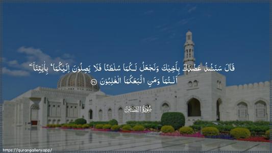 Al-Qasas Ayah 35 - Arabic (Wide) wallpaper