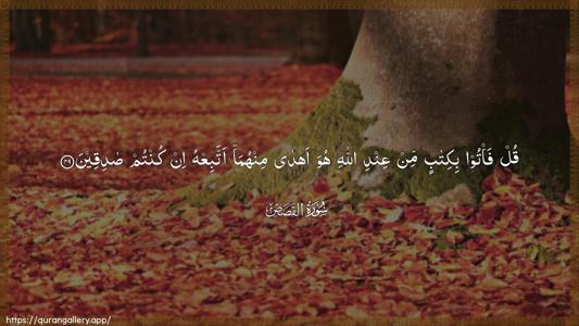 Al-Qasas Ayah 49 - Arabic (Wide) wallpaper