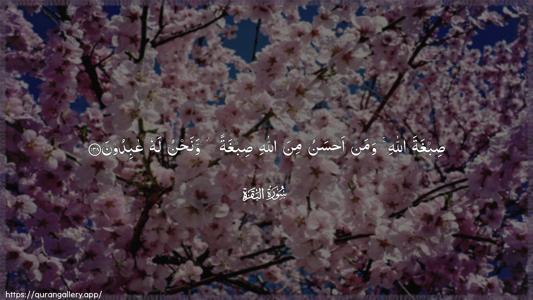 Al-Baqara Ayah 138 - Arabic (Wide) wallpaper