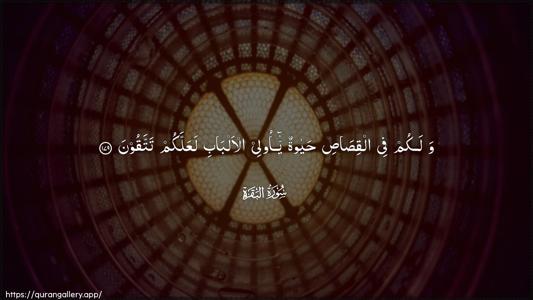 Al-Baqara Ayah 179 - Arabic (Wide) wallpaper