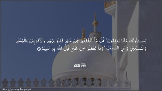 Al-Baqara Ayah 215 - Arabic (Wide) wallpaper