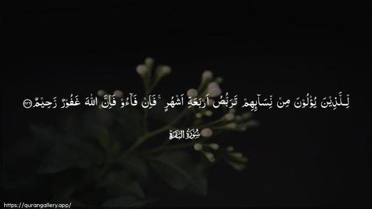 Al-Baqara Ayah 226 - Arabic (Wide) wallpaper