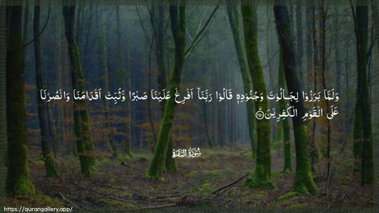Al-Baqara Ayah 250 - Arabic (Wide) wallpaper