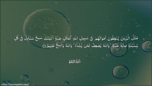 Al-Baqara Ayah 261 - Arabic (Wide) wallpaper
