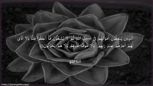 Al-Baqara Ayah 262 - Arabic (Wide) wallpaper