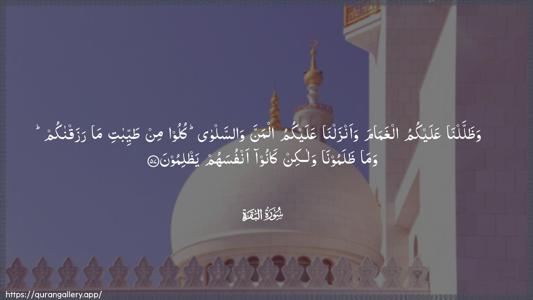 Al-Baqara Ayah 57 - Arabic (Wide) wallpaper