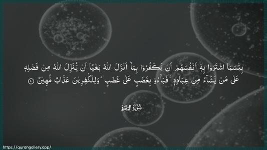 Al-Baqara Ayah 90 - Arabic (Wide) wallpaper