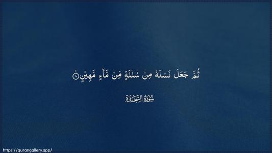 As-Sajda Ayah 8 - Arabic (Wide) wallpaper