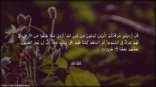 Faatir Ayah 40 - Arabic (Wide) wallpaper