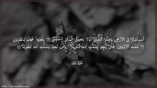 Faatir Ayah 43 - Arabic (Wide) wallpaper