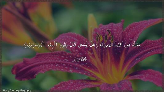 Yaseen Ayah 20 - Arabic (Wide) wallpaper