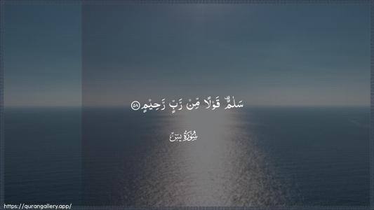Yaseen Ayah 58 - Arabic (Wide) wallpaper