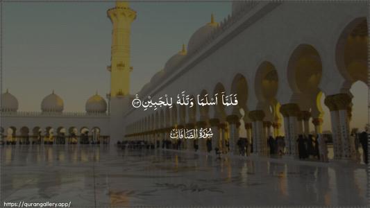 As-Saaffaat Ayah 103 - Arabic (Wide) wallpaper