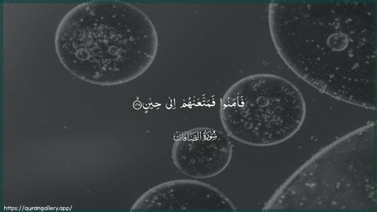 As-Saaffaat Ayah 148 - Arabic (Wide) wallpaper