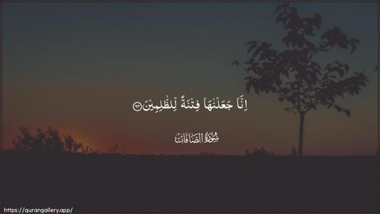 As-Saaffaat Ayah 63 - Arabic (Wide) wallpaper