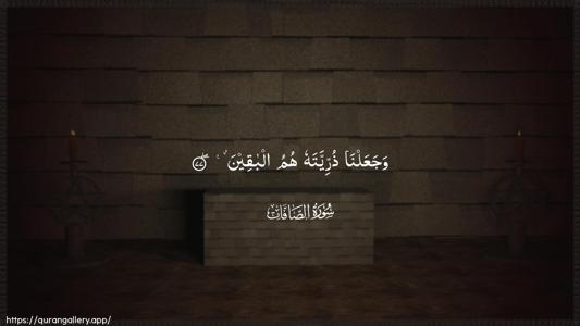 As-Saaffaat Ayah 77 - Arabic (Wide) wallpaper