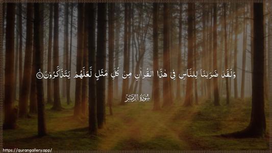 Az-Zumar Ayah 27 - Arabic (Wide) wallpaper