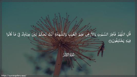 Az-Zumar Ayah 46 - Arabic (Wide) wallpaper