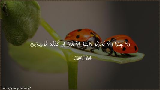 Aal-i-Imraan Ayah 139 - Arabic (Wide) wallpaper