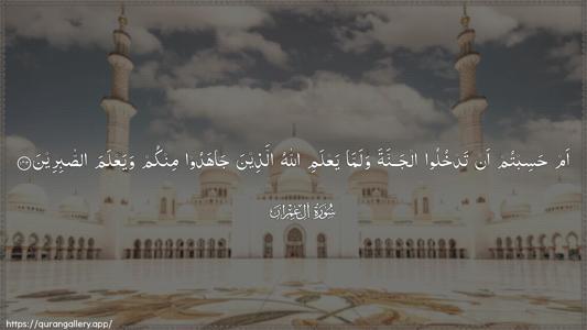 Aal-i-Imraan Ayah 142 - Arabic (Wide) wallpaper