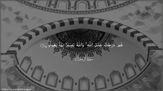 Aal-i-Imraan Ayah 163 - Arabic (Wide) wallpaper